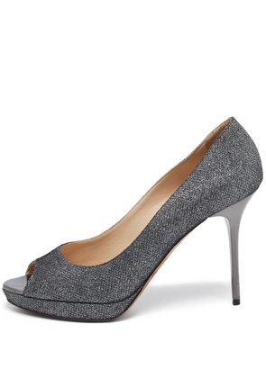 Jimmy Choo Pre-Owned 110mm peep-toe pumps - Silver