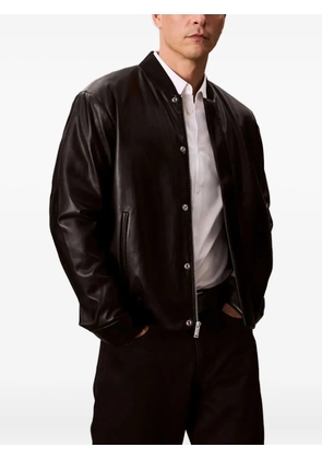 Calvin Klein button-fastening bomber jacket - Black