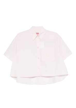 Kenzo logo-patch cotton shirt - Pink