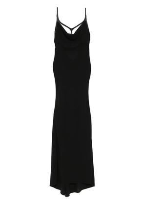 Mugler harness crepe gown - Black