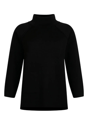 Gran Sasso high-neck side-split sweater - Black