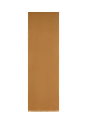 TOM FORD logo-embroidered fringed scarf - Brown