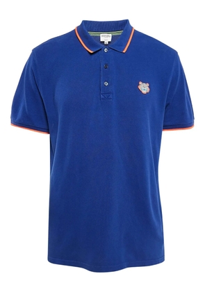 Kenzo Pre-Owned tiger-embroidery polo shirt - Blue