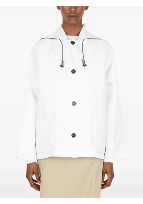 KASSL Editions Sailor hooded button raincoat - White