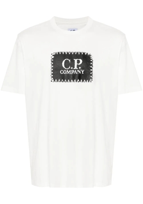 C.P. Company label style-logo jersey T-shirt - White
