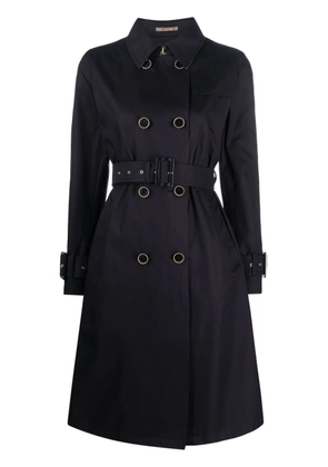 Herno belted double-breasted trench coat - Blue