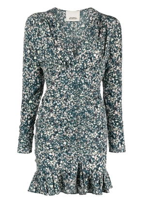 ISABEL MARANT Lara floral-print mini dress - Blue
