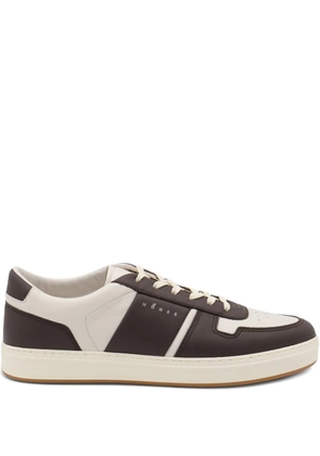 Hogan leather panelled low-top sneakers - White