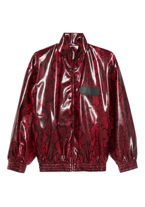 GCDS snakeskin-effect faux-leather jacket - Red