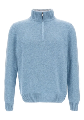 Gran Sasso half-zip fine-knit jumper - Blue