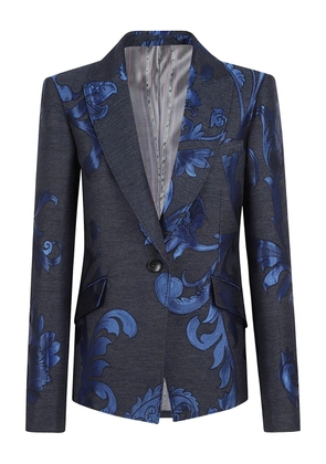 ETRO foral single-breasted blazer - Blue