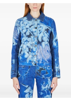 Paula Canovas del Vas graphic-motif denim jacket - Blue