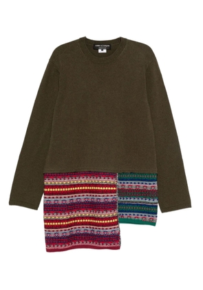 Comme des Garçons Homme Plus patchwork-panelled sweater - Green