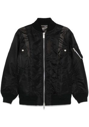 sacai twill bomber jacket - Black