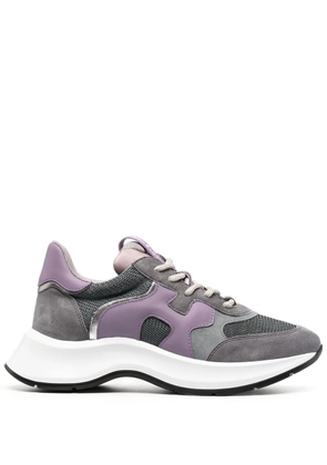 Hogan panelled lace-up sneakers - Grey