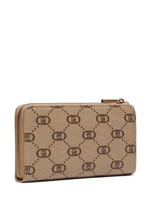 LIU JO logo-plaque wallet - Neutrals