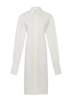 Marine Serre belted shirt dress - White
