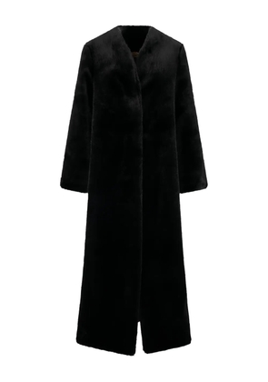 BB Couture Beaver collarless coat - Black