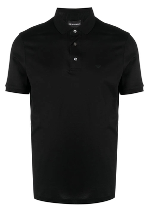 Emporio Armani logo-print polo shirt - Black