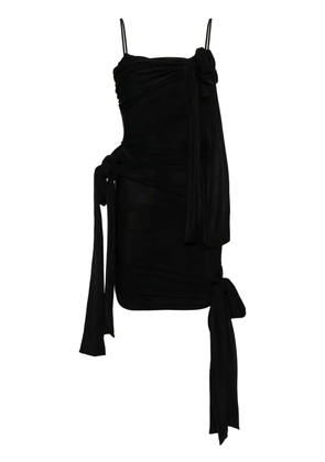 Blumarine sash-detailing mini dress - Black