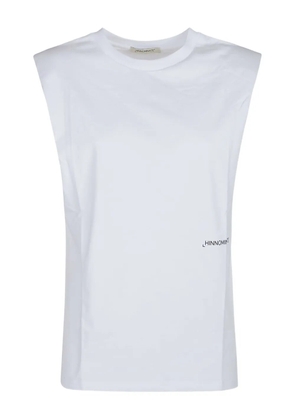 HINNOMINATE shoulder-pads cotton top - White