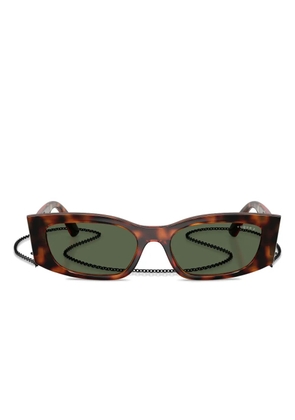 Vogue Eyewear chain-detail rectangle sunglasses - Brown