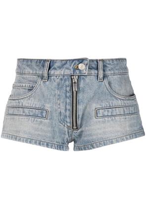Courrèges denim micro shorts - Blue