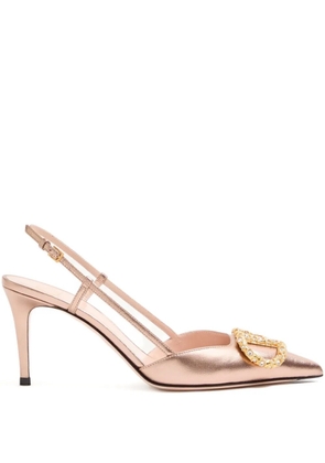 Valentino Garavani 80mm VLogo Signature slingback pumps - Pink