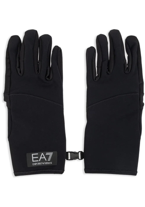 Ea7 Emporio Armani logo-print gloves - Black