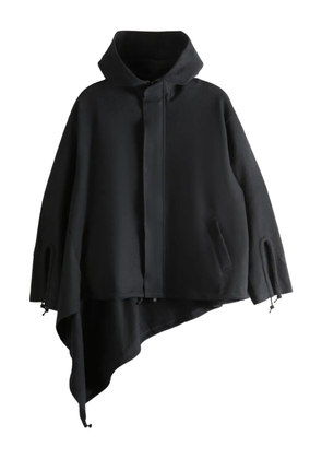 Yohji Yamamoto hooded slit-sleeve jacket - Black
