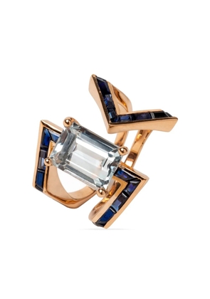 Gaelle Khouri 18kt rose gold Figure Particulière sapphire and tourmaline ring - Pink