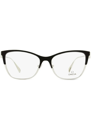OMEGA EYEWEAR butterfly-frame glasses - Black