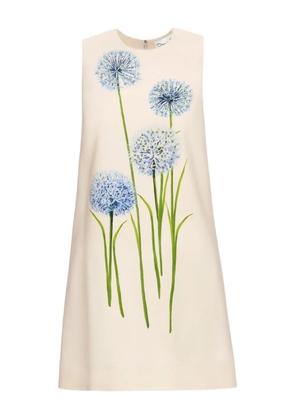 Oscar de la Renta Allium wool mini dress - White