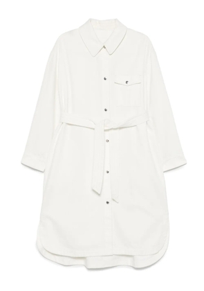 Yves Salomon denim midi dress - White