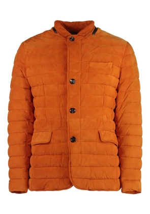 Moorer Zavyer leather padded jacket - Orange