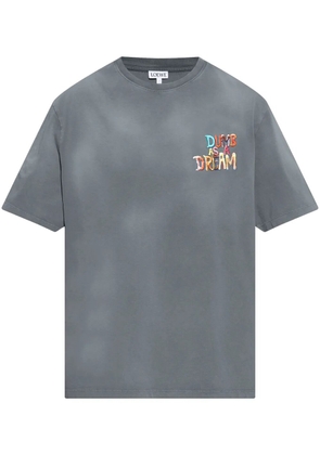 LOEWE embroidered cotton t-shirt - Blue