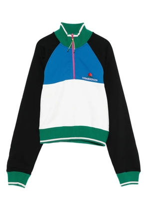 Casablanca colour-block quarter-zip sweatshirt - White