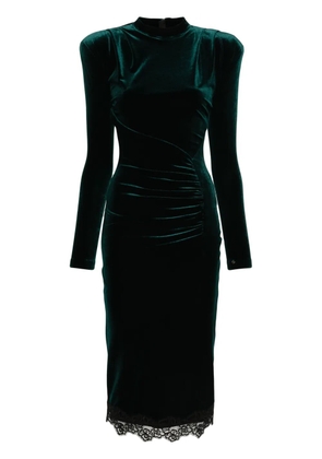 NISSA logo-plaque midi dress - Green