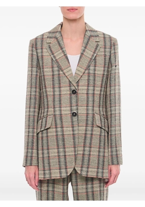 Durazzi Milano tartan check single-breasted jacket - Neutrals
