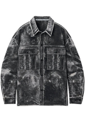 Alexander Wang trompe l'oeil leather jacket - Black