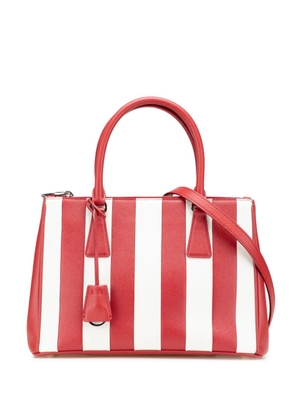 Prada Pre-Owned 2000-2025 Small Bicolor Saffiano Galleria Double Zip satchel - Red