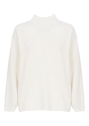 PANICALE ribbed high-neck sweater - White