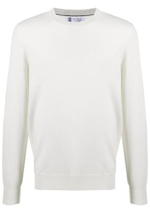 Brunello Cucinelli crew neck sweater - White