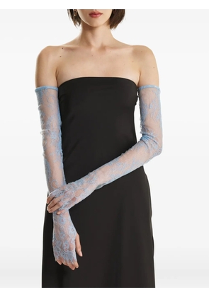 2310 STUDIO lace-trimmed gloves - Blue