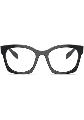 Prada Eyewear logo-print square-frame glasses - Black