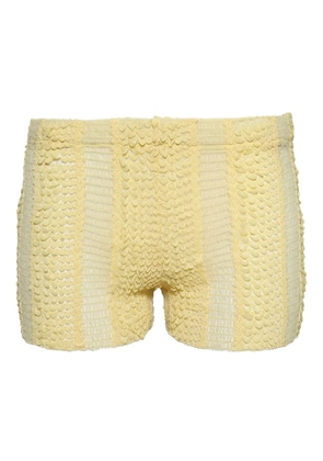 Roberta Einer smocked ruffled shorts - Yellow