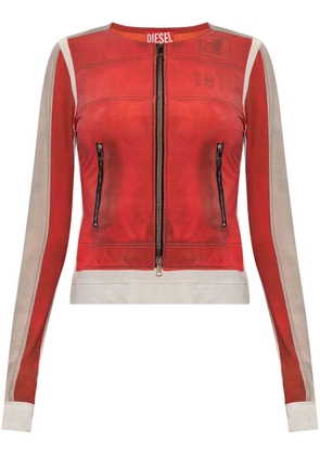 Diesel faux jacket long-sleeve top - Red