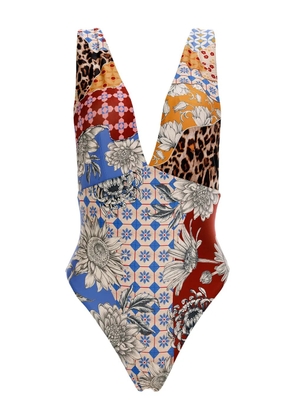 Agua Bendita Tulipa Quilt swimsuit - Blue