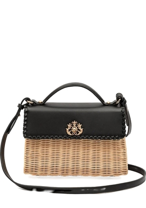 Isla Selene woven top-handle shoulder bag - Neutrals