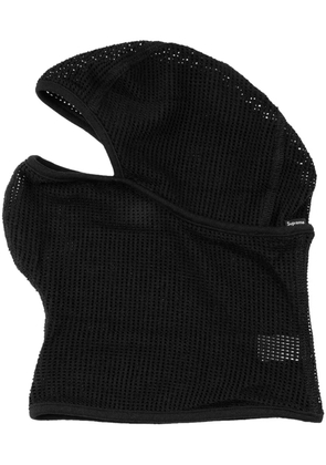 Supreme logo-tag mesh balaclava - Black
